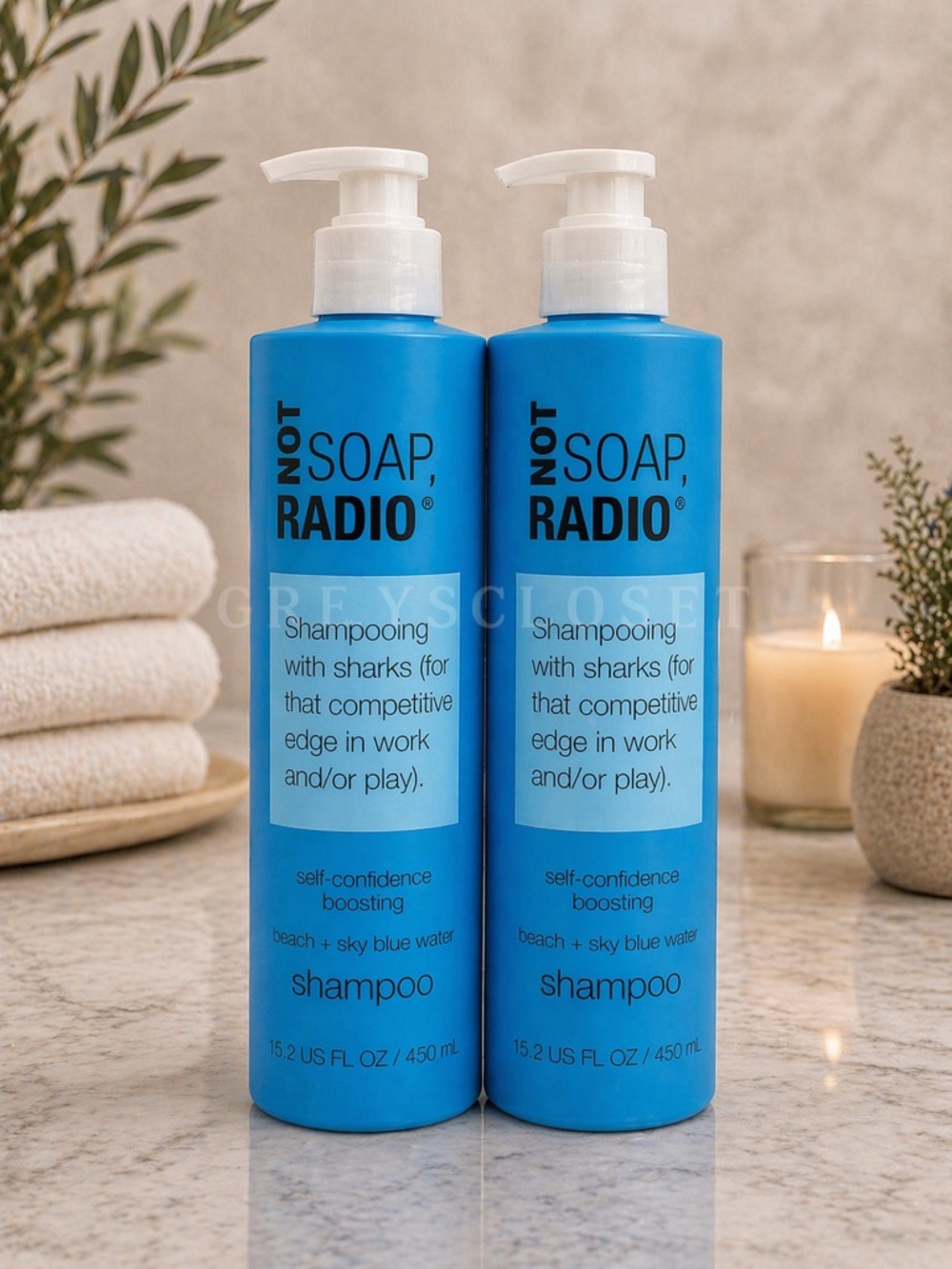 PRICE DROP‼️ NOT SOAP, RADIO Shampoo 15.2 oz Set of 2 Beach + Sky Blue Water